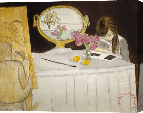 Henri Matisse La Lecon De Peinture Or La Seance De Peinture [the Painting Lesson Or The Painting Session] Stretched Canvas Print / Canvas Art